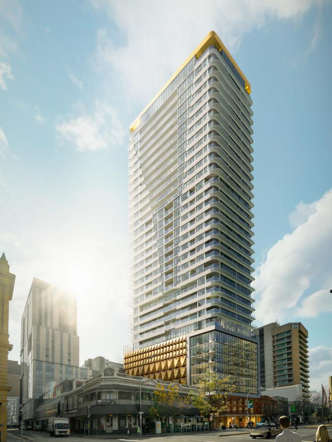 Artist's impressions of Victoria Tower apartment development on Grote St. Picture: Supplied by Auta Group