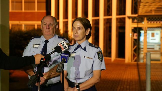 NSW Police Deputy Commissioner Catherine Burn addresses the media last night. Picture: Bill Hearne