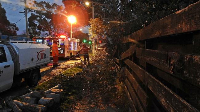 Chelsea SES volunteers respond to another job as it starts to darken. Picture: Supplied