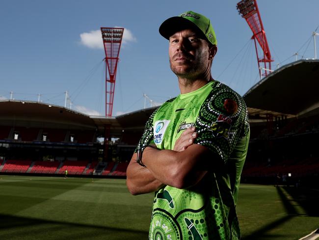 David Warner has re-signed with the Sydney Thunder. Picture: Matt King/Getty Images