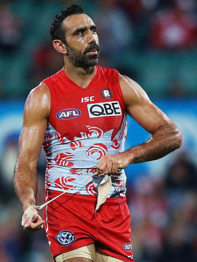 Racist abuse forced Adam Goodes out of the game. Picture: Phil Hillyard