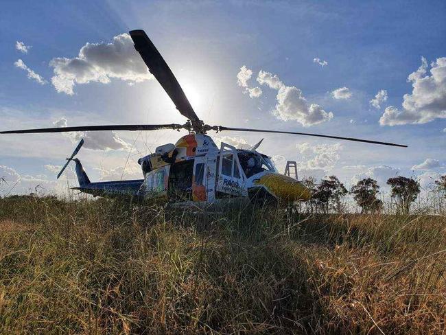 A Townsville man was airlifted to hospital by RACQ CQ Rescue after he suffered head injuries when his van rolled multiple times on the Bowen Development Road on Wednesday April 8.