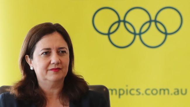 Annastacia Palaszczuk and John Coates meeting to discuss Brisbane's potential Olympic bid.