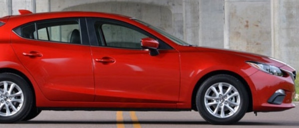 Police are looking for sightings of a Mazda 3 similar to this with distinctive damage to the front end.