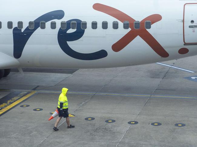 SYDNEY, AUSTRALIA. NewsWire Photos.July 30, 2024.Generics of Rex airlines at Sydney domestic airport. The Australian airline is forced into a trading halt amid questions about the airlineÃs future.Picture: NewsWire / Jeremy Piper