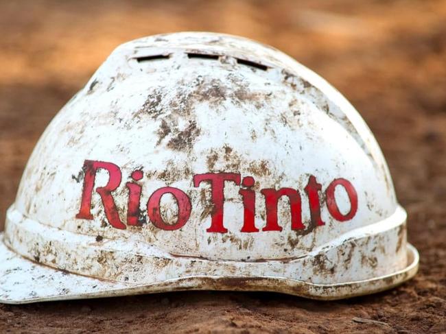 Mining giant Rio Tinto weighs up $3.5bn mines windfall CREDIT: GETTY Generic logo helmet