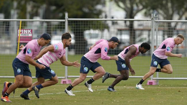 Melbourne Rebels players back in training this week ahead of Super Rugby’s return.