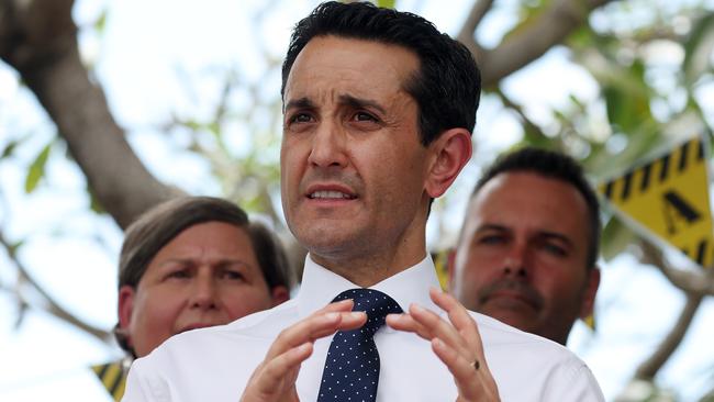 LNP leader David Crisafulli during a media conference at Townsville Montessori Early Learning Centre. Picture: Liam Kidston