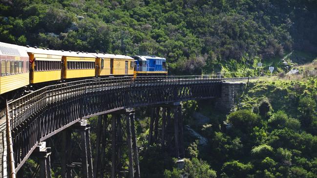 Taieri Gorge railway in New Zealand.