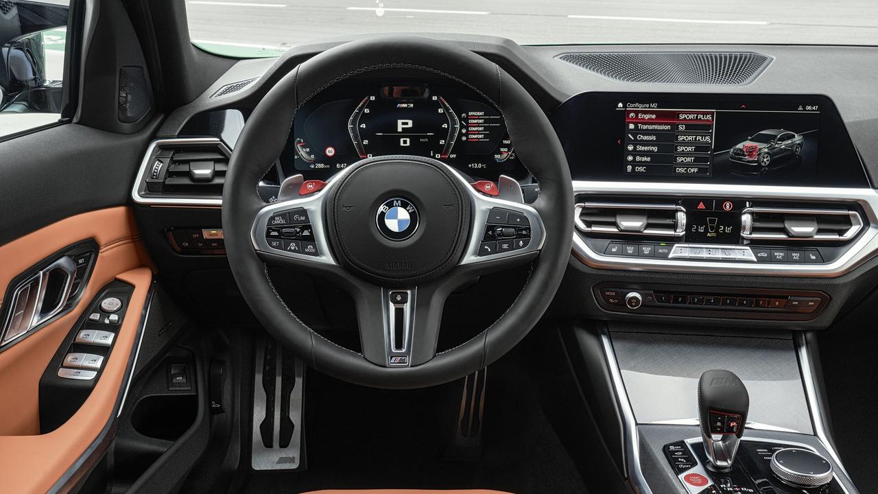 Drivers can customise the car’s driving characteristics via a button on the steering wheel. Picture: Supplied.
