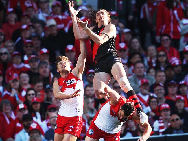 Some think Joe Daniher will one day be the game’s best player. Picture. Phil Hillyard