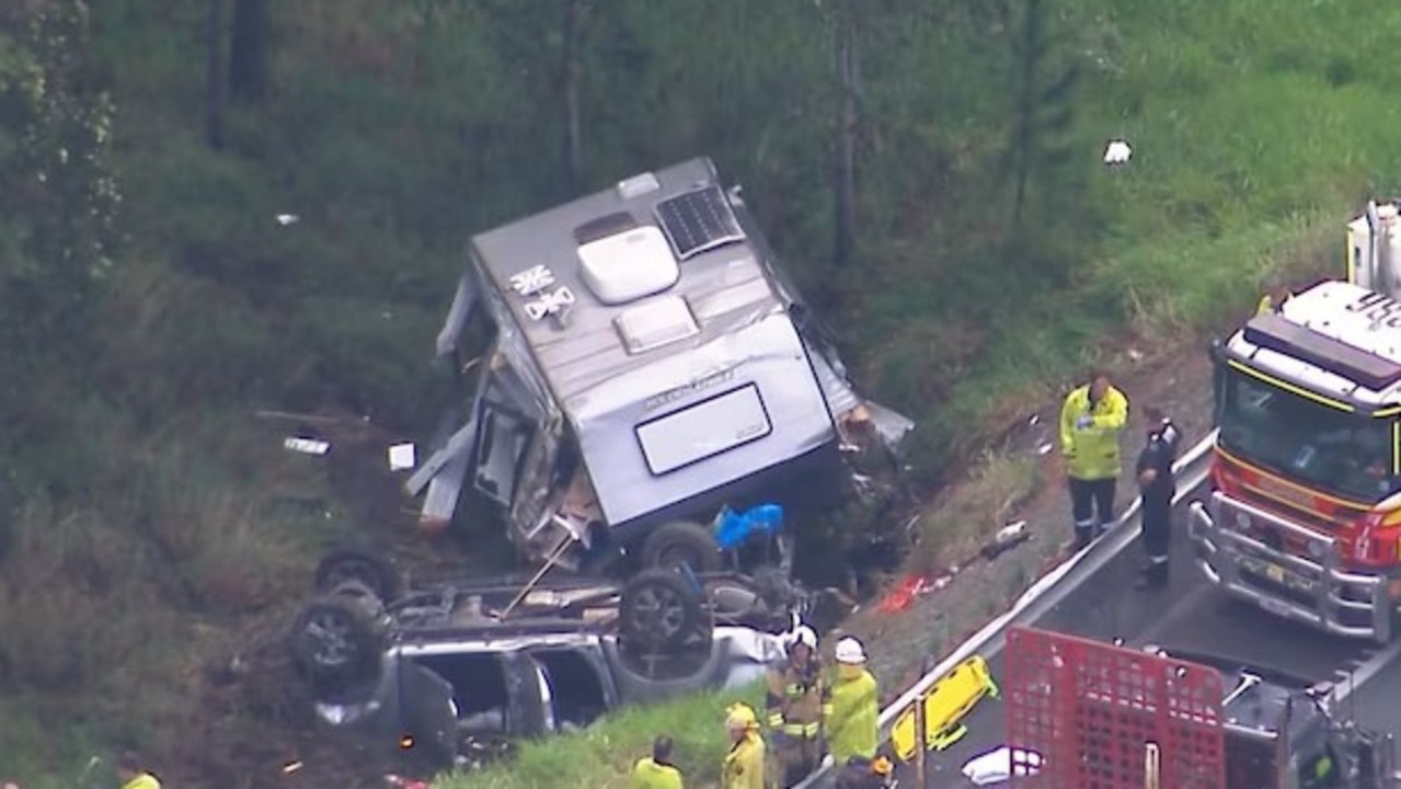 Bruce Highway Nirimba Caravan Crash. Photo: ABC