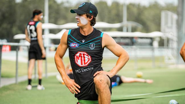 Connor Rozee is ready to explode as a permanent midfielder for Port Adelaide. Picture: PAFC