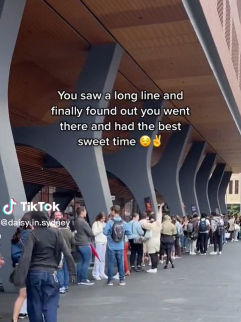 People braved the three to four hour wait times. Picture: TikTok.