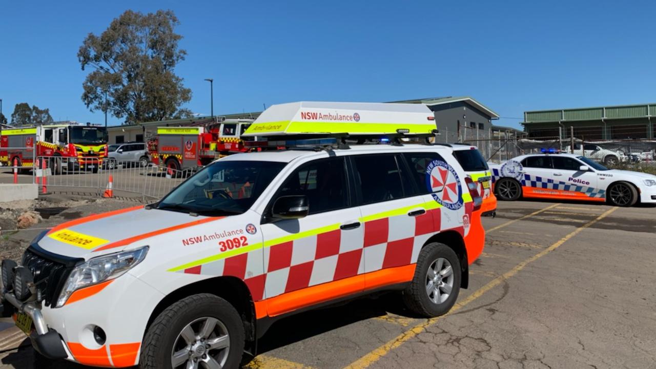 Paramedics treated the mans burns before he was flown to hospital. Picture: NSW Ambulance