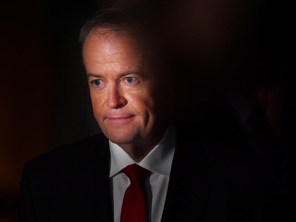 Australian Opposition Leader Bill Shorten is seen at the launch of Labor's federal election campaign at the Brisbane Convention and Exhibition Centre in Brisbane, Sunday, May 5, 2019. A Federal election will be held in Australian on Saturday May 18, 2019 (AAP Image/Darren England) NO ARCHIVING