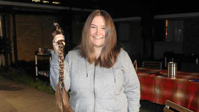 LOCKS OF LOVE: Heidi Davis from Chinchilla has lopped off 55cm of her precious locks for a very good cause! Picture: Josie Copley