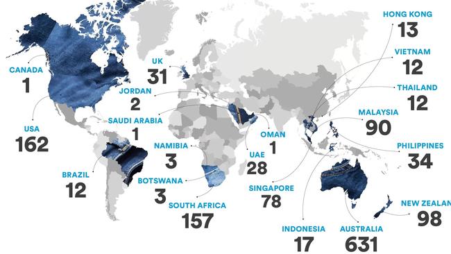 Cotton On's global network of stores stretches to South Africa, North Amercia and Asia. Picture: Cotton On