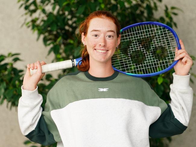 January 12: Maya Joint (AUS) poses in the studio, behind the scenes at the Australian Open at Melbourne Park on Sunday, January 12, 2025. Photo by TENNIS AUSTRALIA/ SCOTT BARBOUR