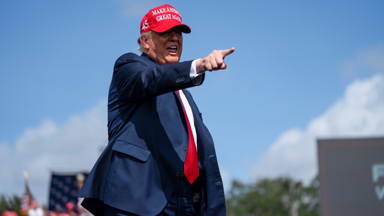 President Trump spruiks 33 per cent GDP growth in Florida rally