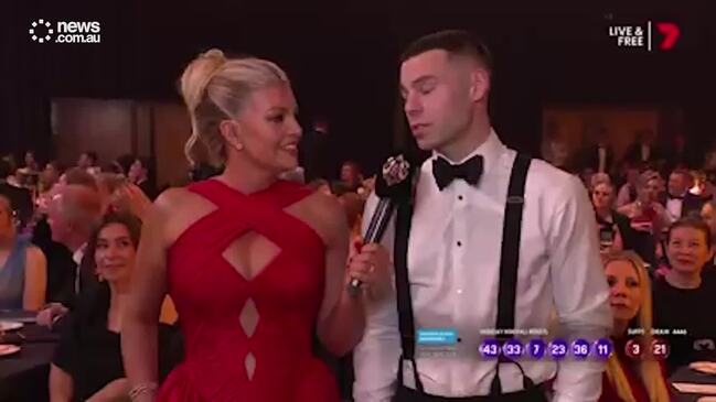 AFL fans upset at Rebecca Maddern's Brownlow joke