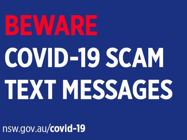 NSW Health has warned texts offering to confirm positive COVID-19 test results are not from the health department.