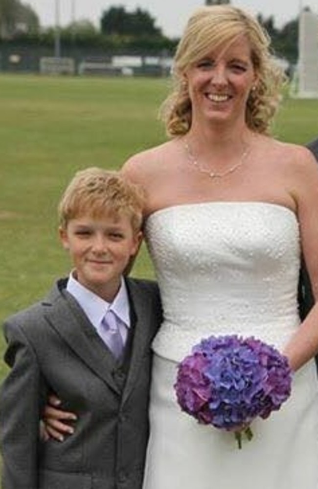 The inquest heard Sam – pictured with mum Christine – sent a heartbreaking text message before his death. Picture: Facebook