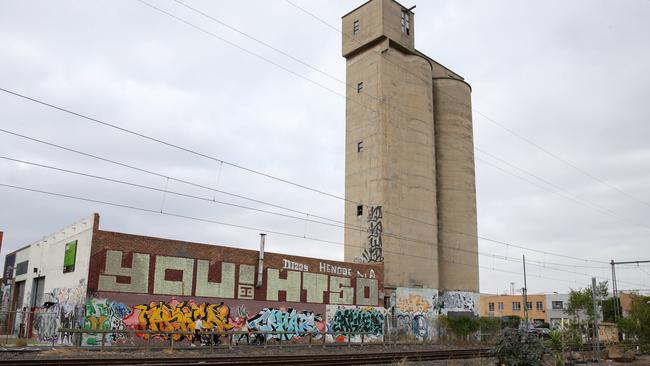 The Brunswick silo will soon be home to a massive Jacinda Ardern mural. Picture: George Salpigtidis