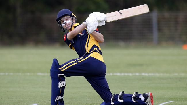 Jaylen Johnston in bat for Central Coast. Picture: John Appleyard