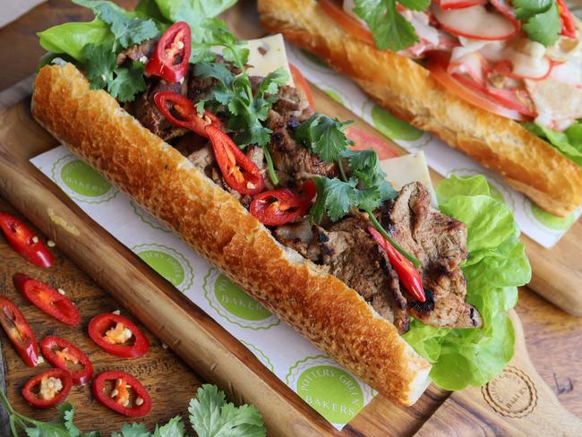 One of the Vietnamese sandwich rolls at Pottery Green Bakery. Picture: Jenifer Jagielski