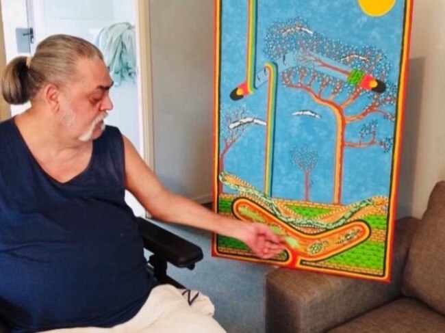 Wakka Wakka artist Bernard Boyter began to draw as a rehabilitation tool after a diving accident left him a tetraplegic.