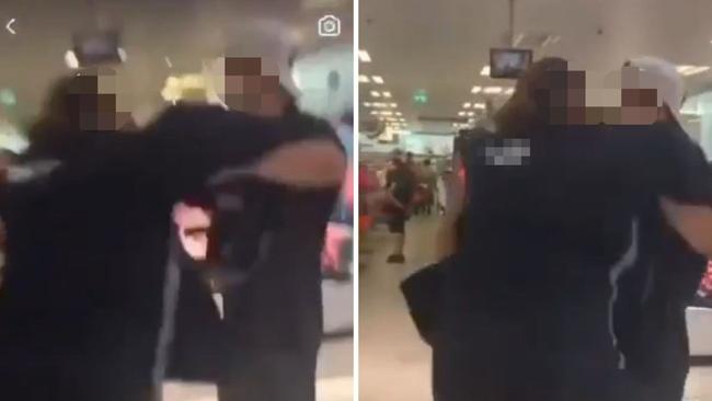 Video has emerged of a fight between students at Willows Shopping Centre on February 2.