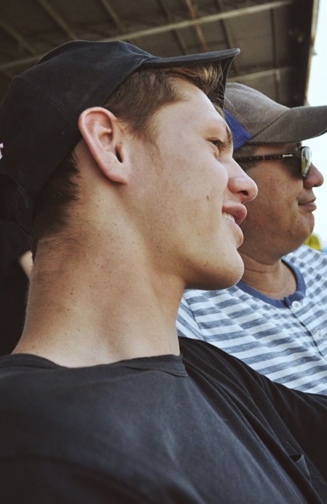 Kalyn Ponga with his father Andre. Picture: Instagram