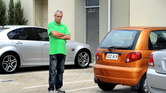 Mawson Lakes businesses, including Salvatore’s Slice of Italy (former owner pictured), called on the government to build a park'n'ride at Mawson Lakes to improve car parking in the area all the way back in 2014. Picture: Nicholas Wrankmore