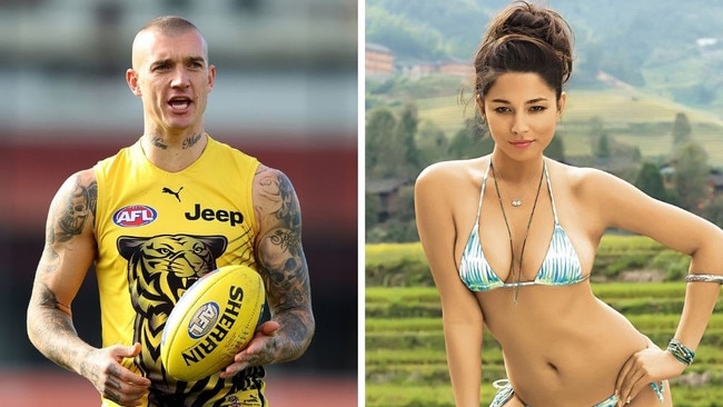 Dustin Martin and Jessica Gomes.