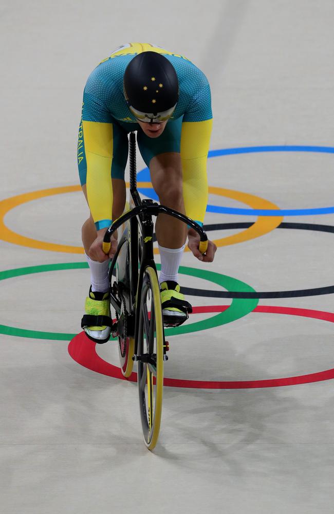 Australia’s fastest man on two wheels, Matthew Glaetzer, at the 2016 Rio Olympics. Picture: Adam Head.