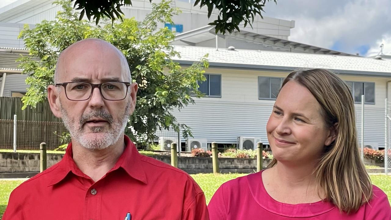 Senator Nita Green and Labor's candidate for Dawson Neil Wallace announced Mackay would be getting an urgent care clinic. March 5, 2025 Photo: Fergus Gregg