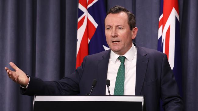 Mark McGowan has hit out at the federal government over pressure for WA to commit to reopening their border. Picture Jackson Flindell