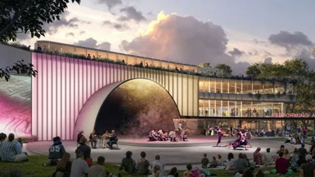 Mornington Peninsula performing arts centre could be a Guggenheim for Hastings. Picture: artists concept, supplied.