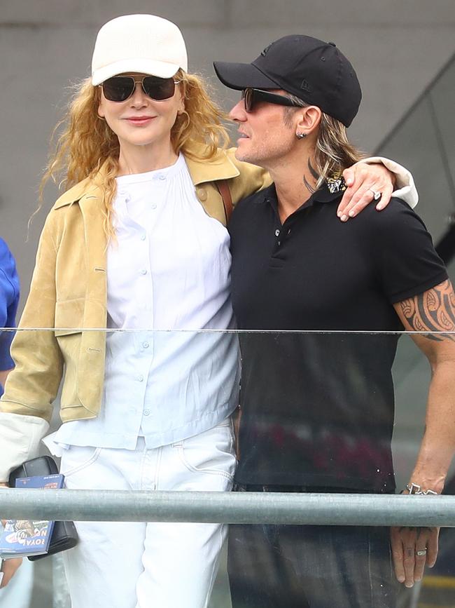 The loved-up pair kept it casual — but Kidman’s trademark curls were a giveaway. Picture: Matrix for The Sunday Telegraph