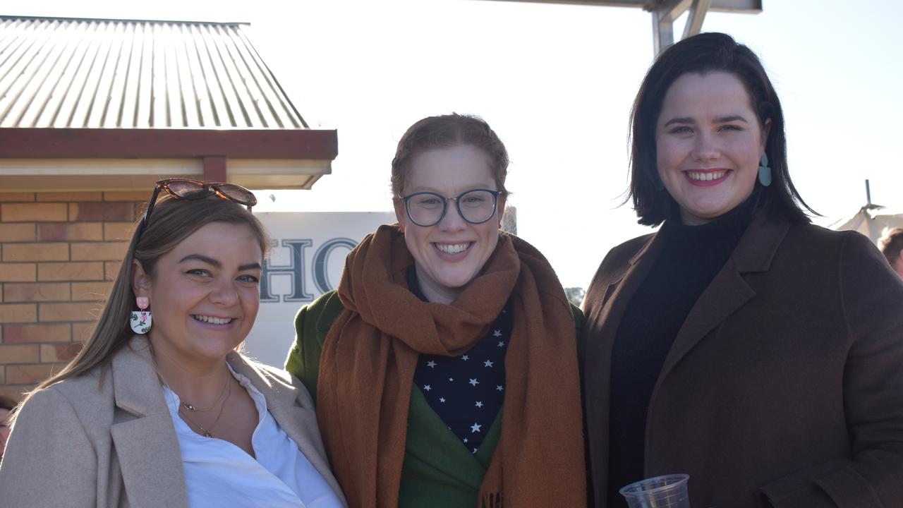 Taylor Carlisle, Emily Raymont, and Liz Cowley at the Warwick Water Rats Ladies' Day on July 17, 2021. Picture: Jessica Paul / Warwick Daily News