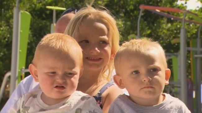 Synthia, five, Bevan, two, and Charlez, one, who were left orphaned after a crash killed their parents in Western Australia on Christmas Day, will move in with their grandmother. Picture: 9News