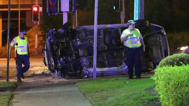 The driver suffered minor injuries. Picture: Steve Tyson