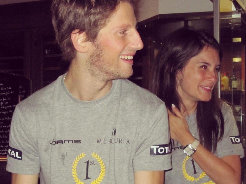 Romain Grosjean's wife Marion is thankful he's alive.