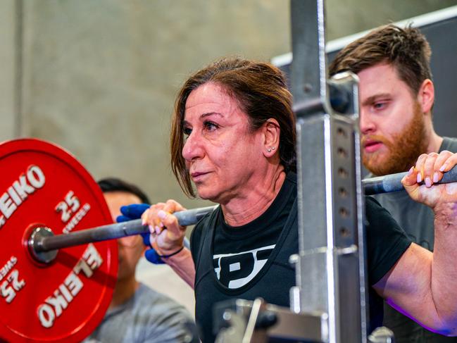 57-year-old powerlifter from Belmore Frances Angeli