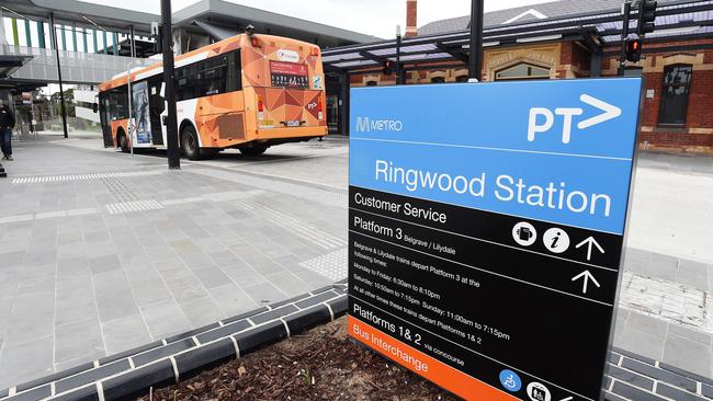 Ringwood railway station is a key interchange for the Belgrave and Lilydale lines. Picture: Steve Tanner