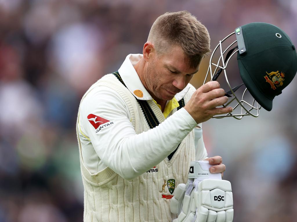 David Warner heads off after being dismissed during the fifth Test. Picture: Ryan Pierse/Getty Images.