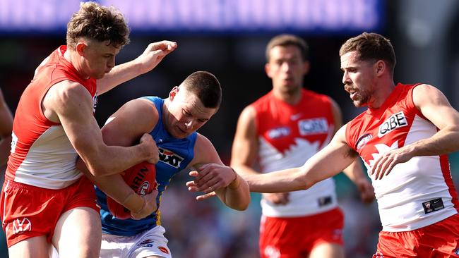 Bailey Humphrey has made an immediate impact at the Suns since his debut in round 4. (Photo by Brendon Thorne/AFL Photos/via Getty Images)