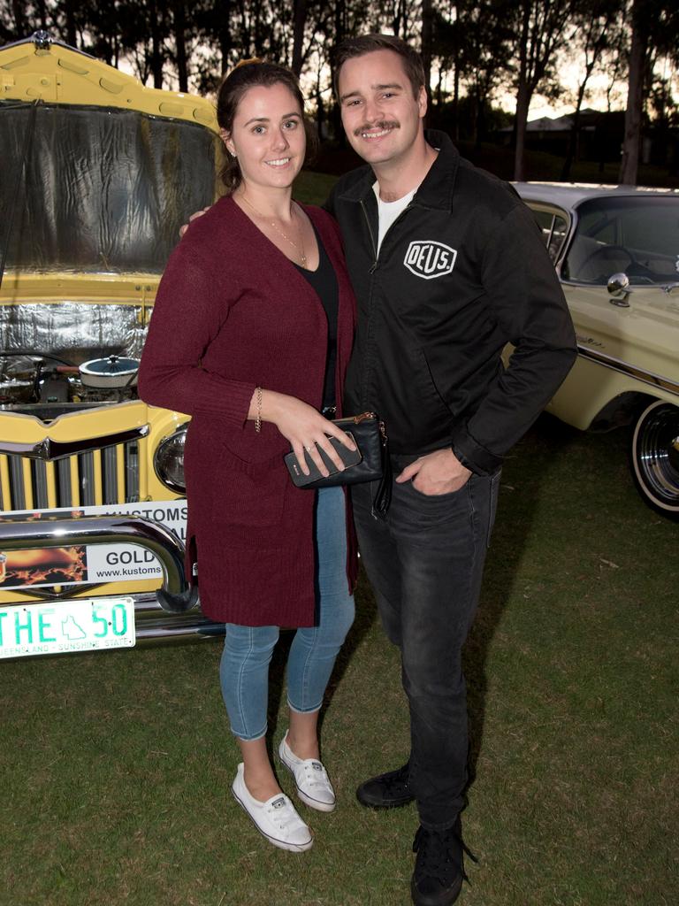 Lara Angwin and Billy Addison at the Gold Coast Retro Night Cruise. Picture: Andrew Meadowcroft.