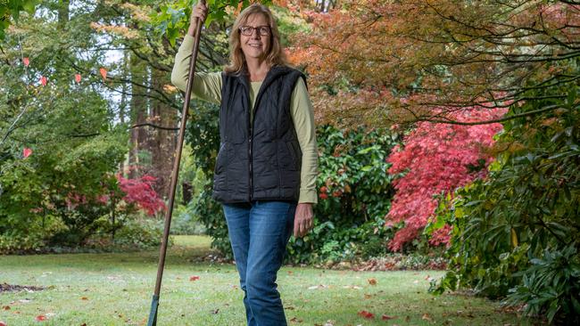 Judy Henry is ready to reopen her Kinglake West garden following the 2009 bushfires. Picture: Jake Nowakowski